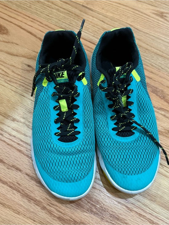 Nike Shoes - Nike Turquoise Mesh Sneakers with Neon Yellow Accents